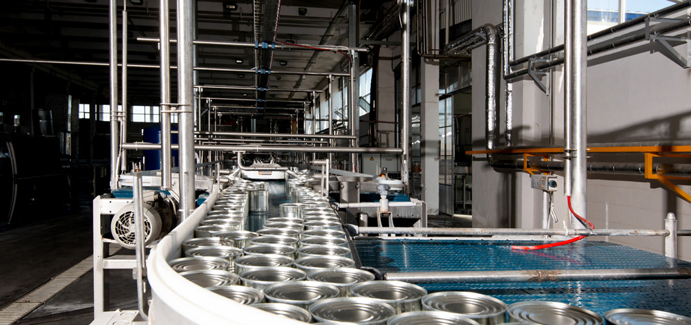Food canning production line