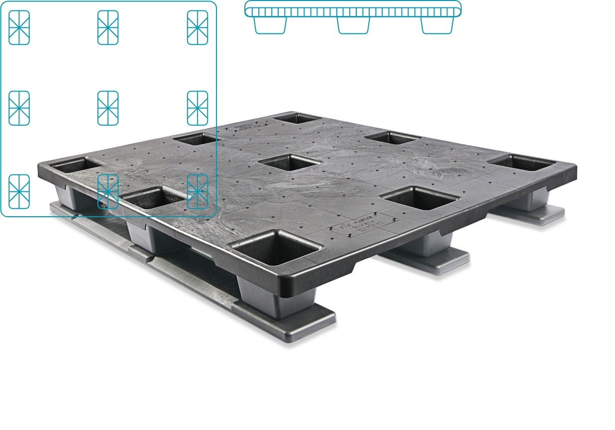 One-way use plastic pallet