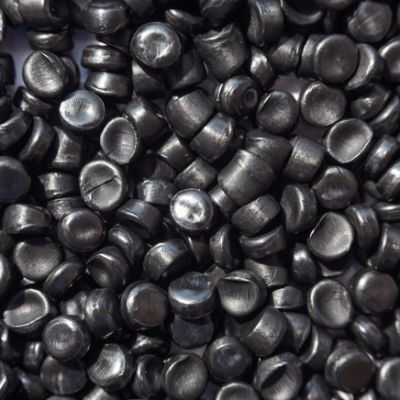 Pile of black plastic pellets